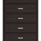 Covetown - Five Drawer Chest - Dark Brown - Fraser Furniture & Mattresses