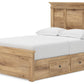 Makidern - Panel Storage Bed With 2 Under Bed Storage Units