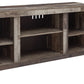 Derekson - LG TV Stand w/Fireplace Option - Multi Gray