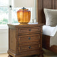 Zackaryn - Two Drawer Night Stand - Warm Brown