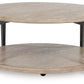 Dyonton - Light Grayish Brown - Round Cocktail Table