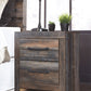 Drystan - Two Drawer Night Stand - Brown / Beige
