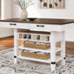 Valebeck - Rect Dining Room Counter Table With Wine Rack