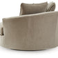 Linenhause - Oversized Swivel Accent Chair - Dune