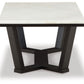 Fostead - White / Espresso - Rectangular Cocktail Table