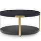 Shylore - Black / Brass Finish - Occasional Table Set (Set of 3)