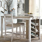 Skempton - Rectangular Counter Table With Storage - White - Fraser Furniture & Mattresses