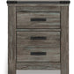 Frandern - Gray - Two Drawer Night Stand