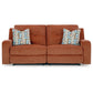 Danum - Spice - 2 Seat Reclining Sofa - Fabric