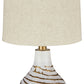 Aleela - Metal Table Lamp  - White / Gold Finish