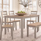 Harperfeld - Dining Room Table Set (Set of 6) - Natural / Gray