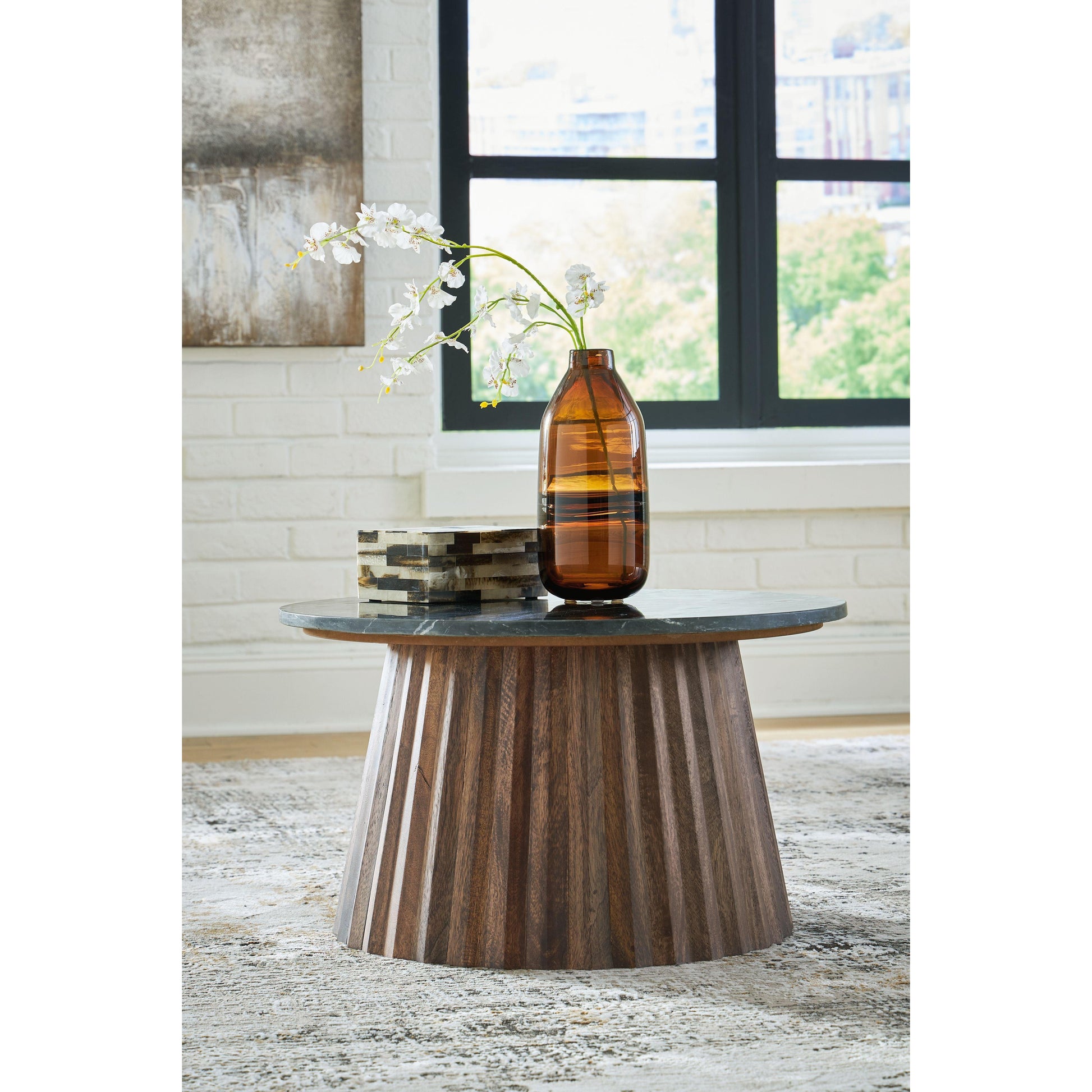 Ceilby - Black / Brown - Accent Cocktail Table