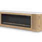 Camdill - Light Brown - 80" TV Stand With Electric Fireplace