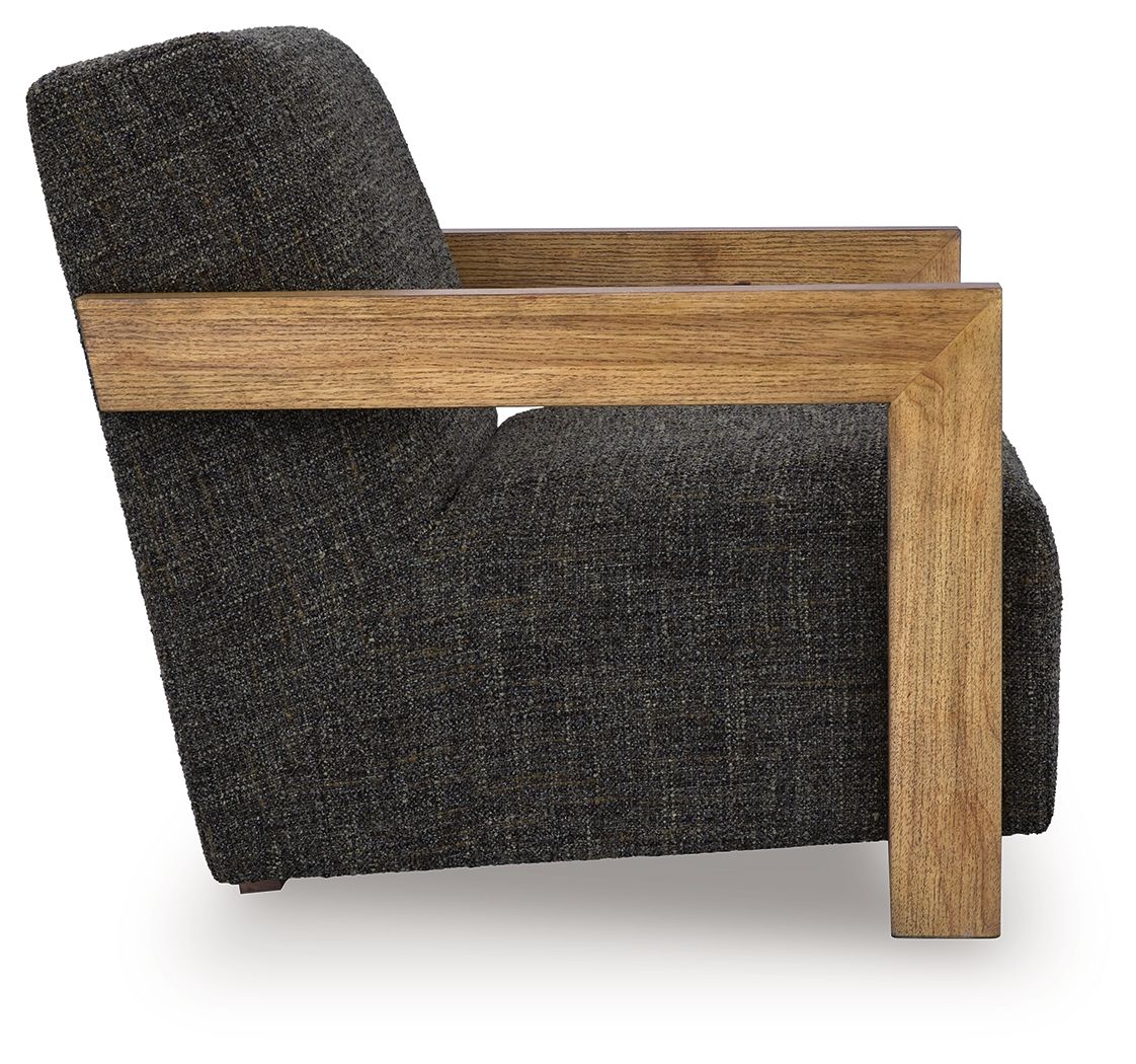 Dorney - Accent Chair - Charcoal / Brown - Fraser Furniture & Mattresses