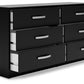 Finch - Six Drawer Dresser - 29'' Height - Black
