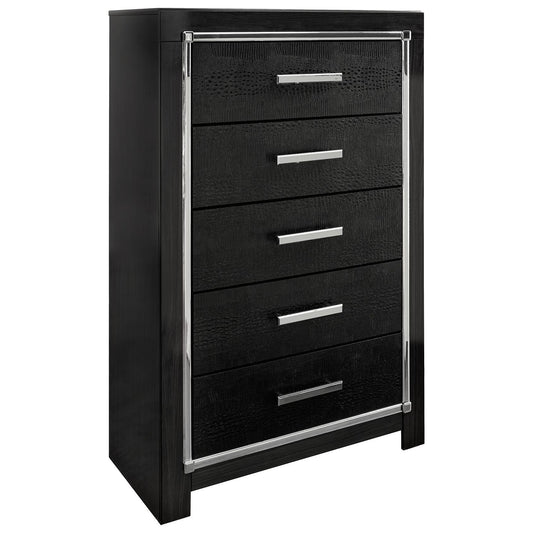 Kaydell - Black - Five Drawer Chest