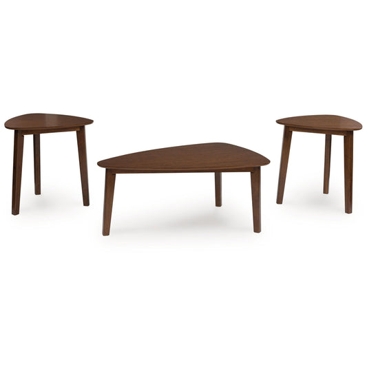 Lyncott - Brown - Occasional Wood Table Set (Set of 3)