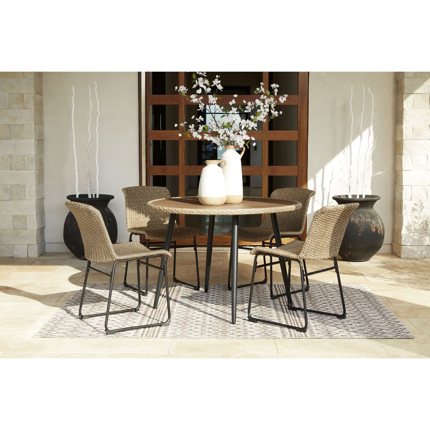 Amaris - Brown / Black - 5 Pc. - Dining Set