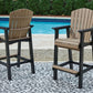 Fairen Trail - Black / Driftwood - Tall Barstool (Set of 2)
