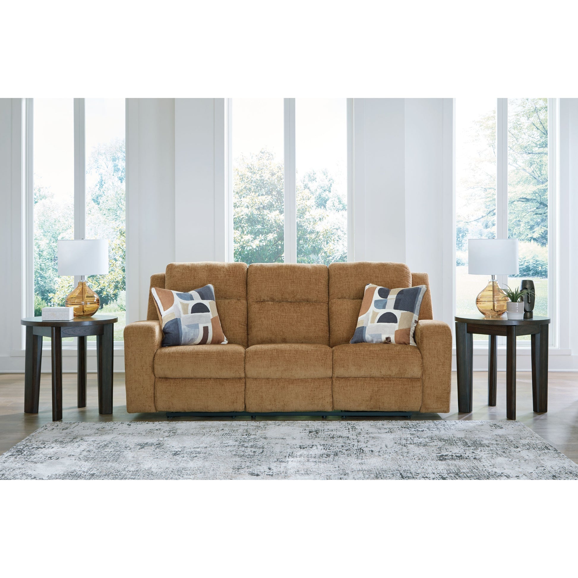 Kanlow - Honey - Reclining Sofa - Fabric