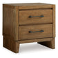 Sherbana - Light Brown - Two Drawer Night Stand