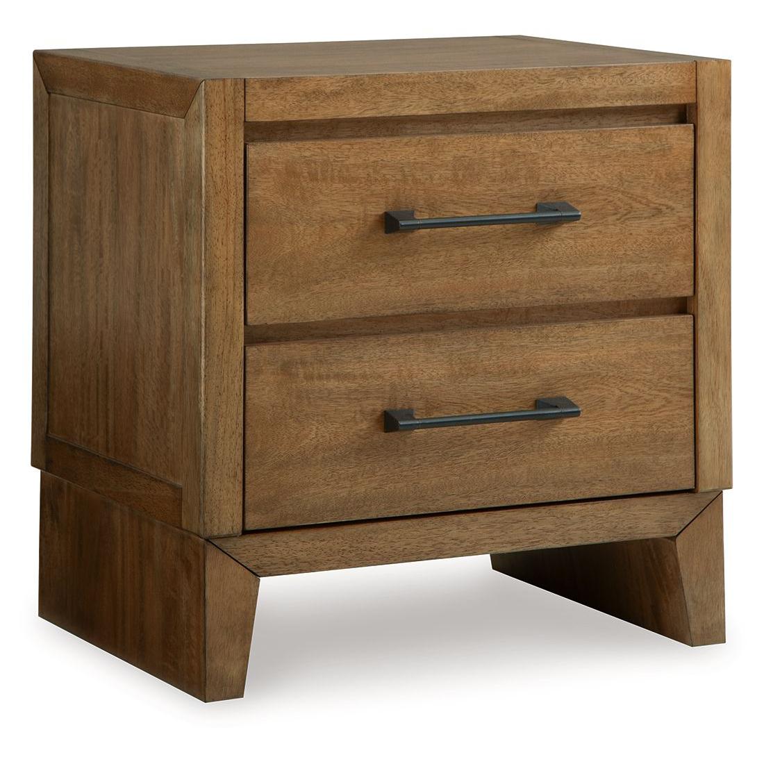 Sherbana - Light Brown - Two Drawer Night Stand