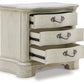 Arlendyne - Antique White - Three Drawer Night Stand