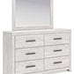 Cayboni - Whitewash - Dresser And Mirror