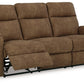 Edenwold - Brindle - Reclining Sofa - Faux Leather