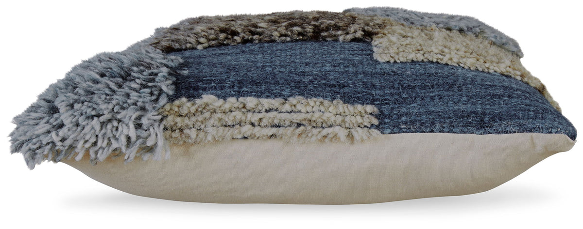 Gibbend - Pillow (Set of 4) - Blue / Gray / White