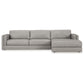 Amiata - Glacier - 2-Piece Sectional With Raf Corner Chaise - Leather Match