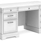 Kanwyn - Whitewash - Home Office Desk With Eight Drawers