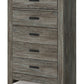 Frandern - Five Drawer Chest - Gray
