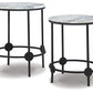 Beashaw - Gray / Black - Accent Table Set (Set of 2)