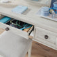 Robbinsdale - Mirrored Vanity With Stool - Antique White
