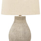 Layal - Paper Table Lamp  - Beige - Fraser Furniture & Mattresses