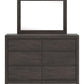 Fraluna - Dresser And Mirror - Charcoal