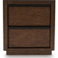 Dilenno - Dark Brown - Two Drawer Night Stand