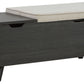 Yarlow - Dark Gray - Storage Bench