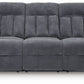 Observation - Reclining Power Sofa With Drop Down Table - Steel