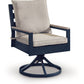 East Beach - Swivel Chair With Cushion (Set of 2) - Blue