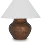 Whitham - Metal Table Lamp - Antique Copper Finish - Fraser Furniture & Mattresses