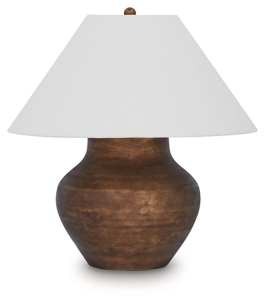 Whitham - Metal Table Lamp - Antique Copper Finish - Fraser Furniture & Mattresses