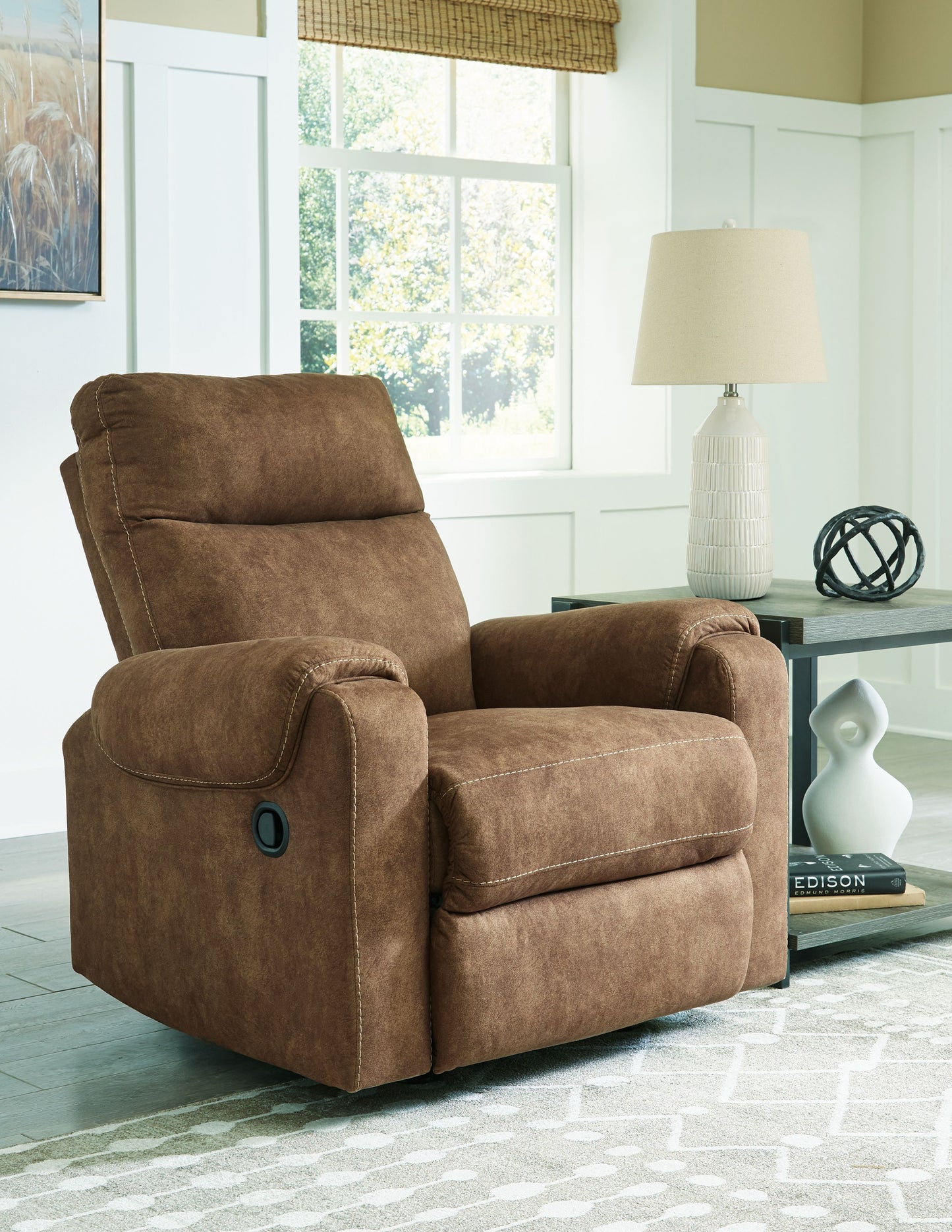 Edenwold - Brindle - Rocker Recliner - Faux Leather