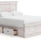 Makidern - Panel Storage Bed With Under Bed Storage Unit