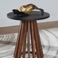 Kallari - Warm Brown / Black - Round End Table