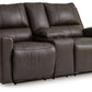 Boxmere - Dbl Power Reclining Loveseat with Console - Storm