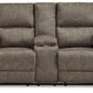 Laresview - Dbl Reclining Loveseat with Console - Fossil