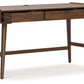 Lyncott - 3 Pc. - Home Office Desk, Chair, Bookcase - Brown