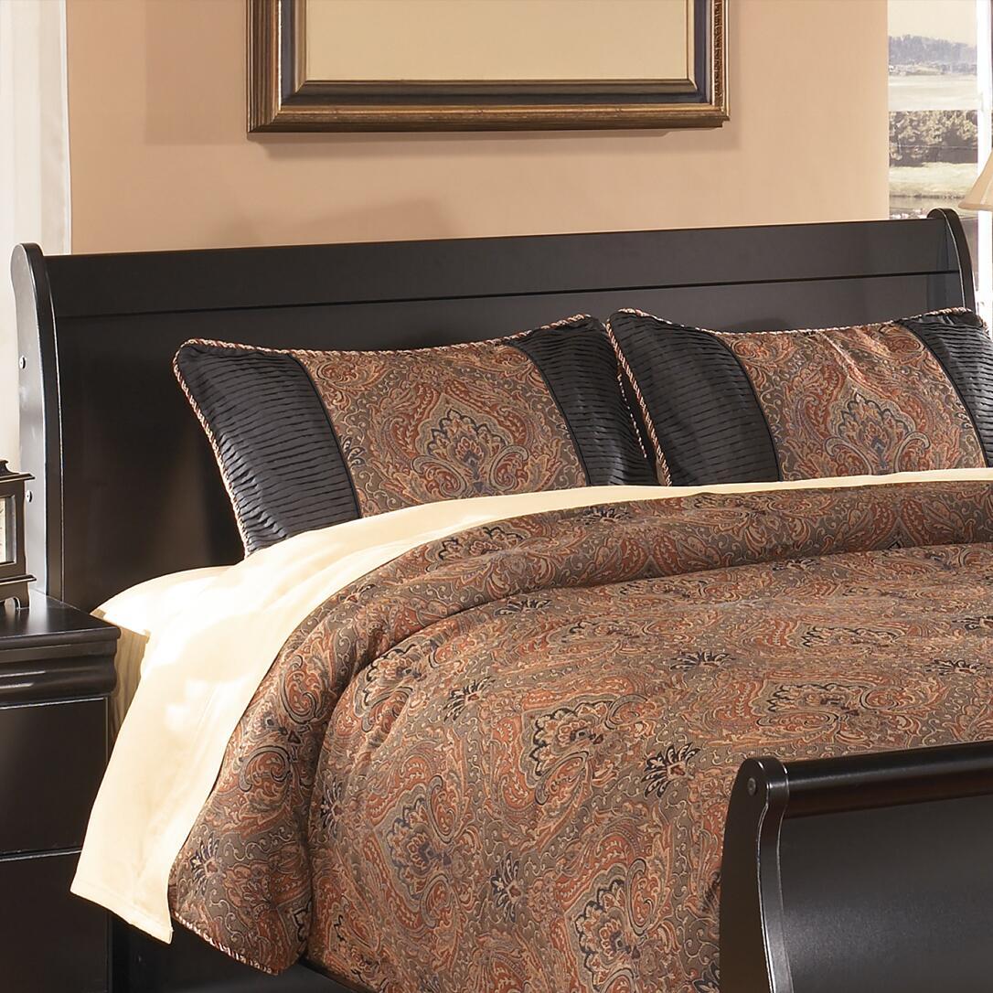 Huey Vineyard - Queen Sleigh Headboard - Black - Fraser Furniture & Mattresses